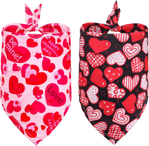 Valentines day dog bandanas - dog,
