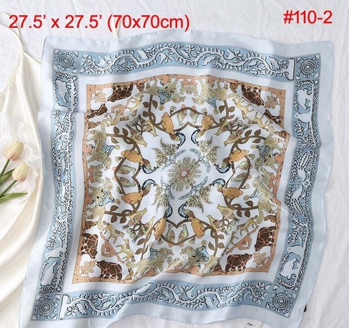 Silk feeling square scarf - 27",