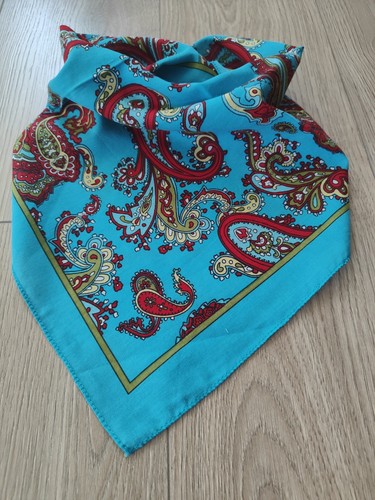Turquoise paisley cotton - paisley,