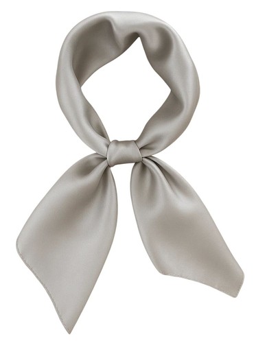 Gray satin scarf 19x19 - gray,