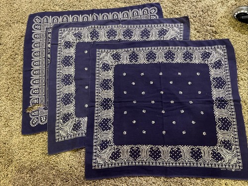 Vtg tiger bandana indigo - bandana,