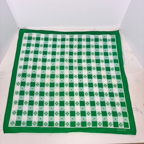 Vtg echo scarf gingham floral - vtg,