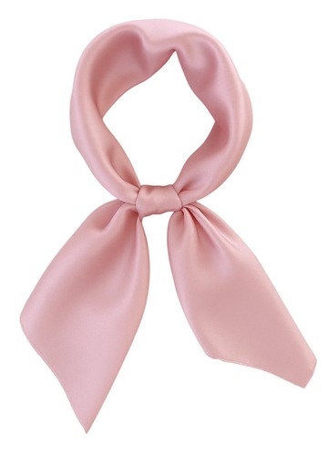 Pink satin scarf - satin,