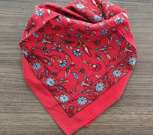 Minimalist floral red - red, bandana