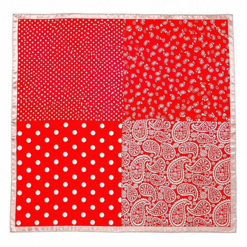 Red bandana satin scarf - bandana, 26x26