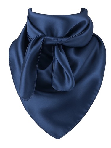 Navy blue wild rag scarf - blue,