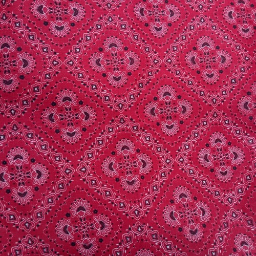 Red bandana fabric - fabric, 7.3
