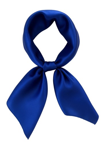 Blue satin scarf - scarf, 19x19