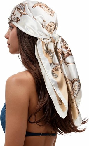 Satin silk hair scarf - hair,